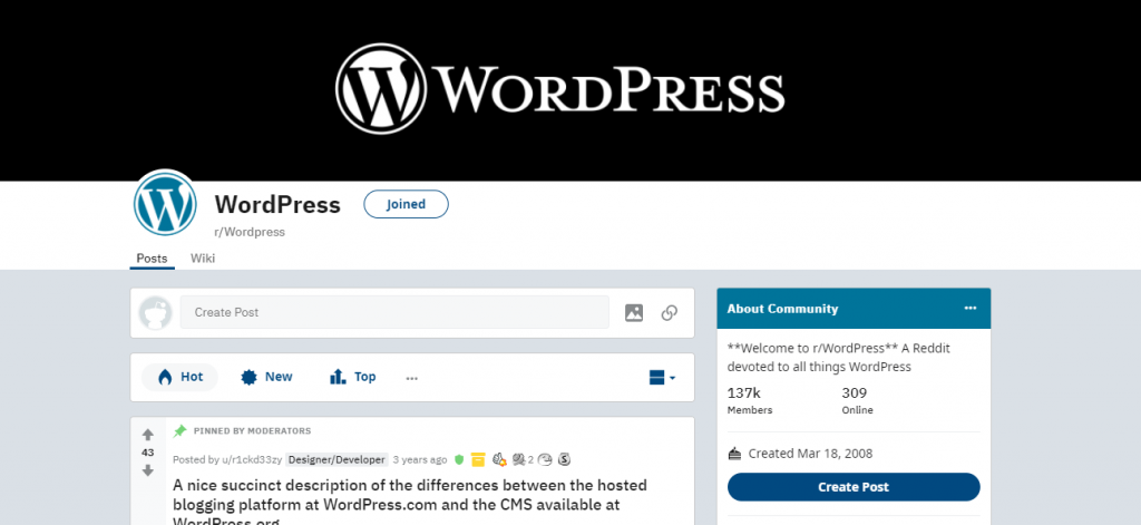 การสนับสนุน WordPress