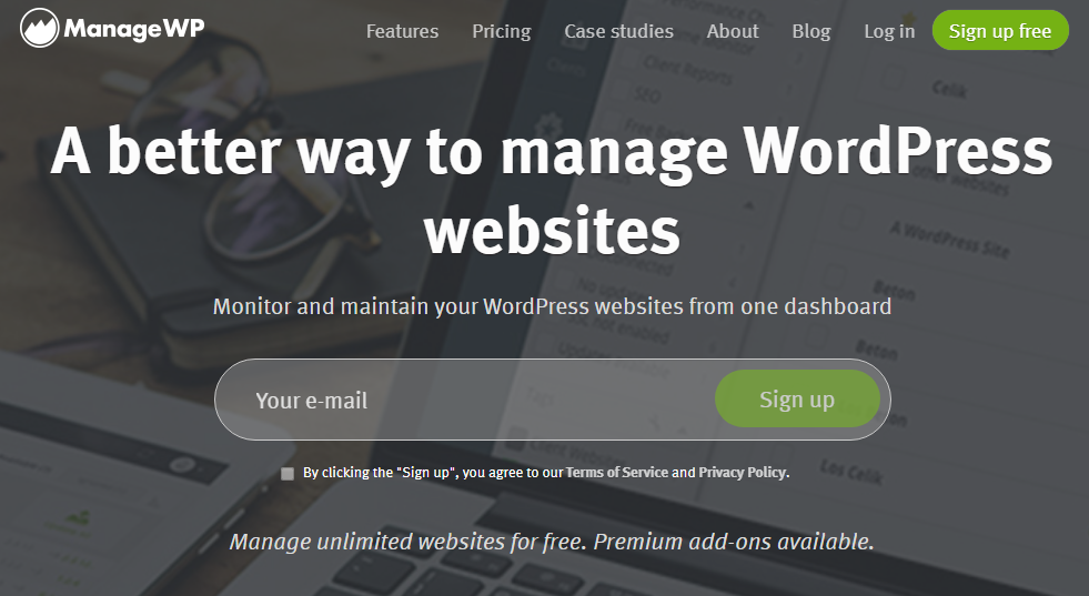 Backup di WordPress con ManageWP