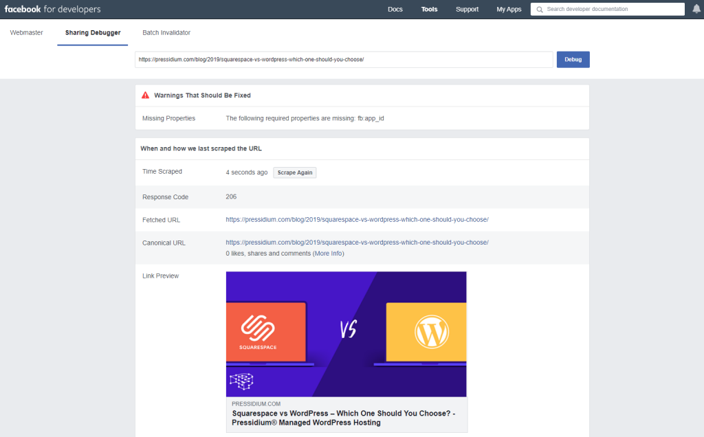 Facebook 調試器
