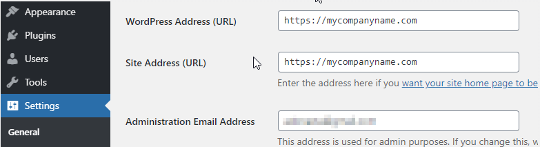 การตั้งค่า URL เว็บไซต์