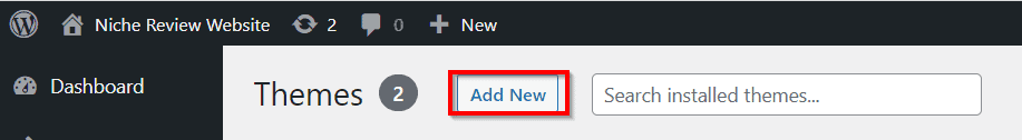 在 WordPress 中添加新主题