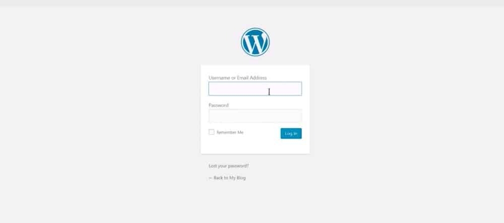 WordPressログインページ