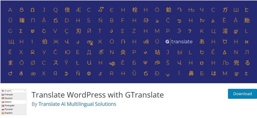 GTranslate 구글 번역 워드프레스
