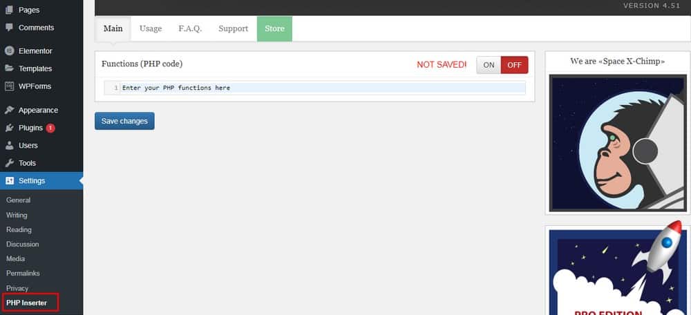 在 WordPress 中添加 pho 代码