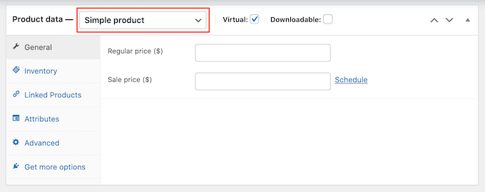 Ustawienia danych produktów WooCommerce WooCommerce's Product Data settings