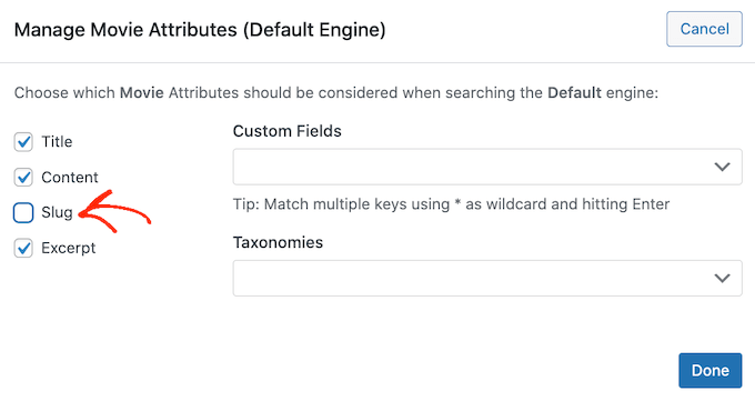 從 WordPress 搜索中刪除自定義帖子類型屬性 Removing custom post type attributes from WordPress search
