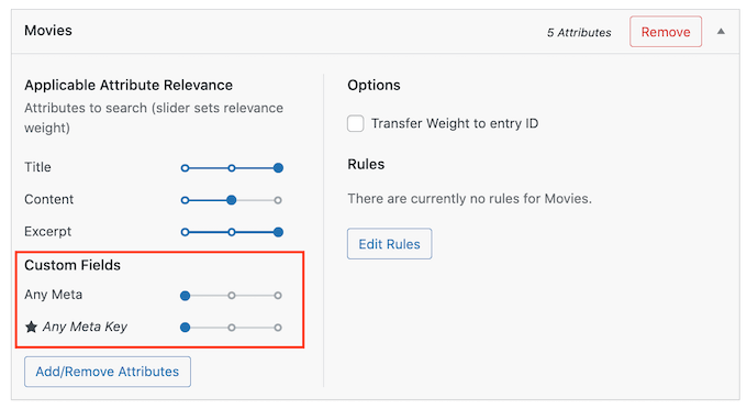 在 WordPress 搜索中更改自定義帖子類型的屬性相關性 Changing the attribute relevancy for custom post types in WordPress search