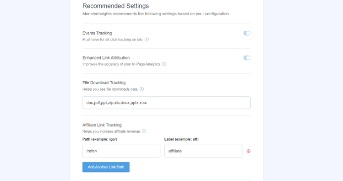 Zalecane ustawienia Recommended settings