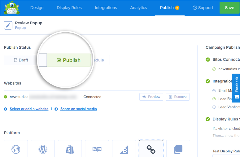 kampania publikowania - IsItWP - Darmowy wykrywacz motywów WordPress publish campaign