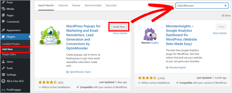 Wtyczka OptinMonster - IsItWP - Darmowy wykrywacz motywów WordPress OptinMonster-plugin