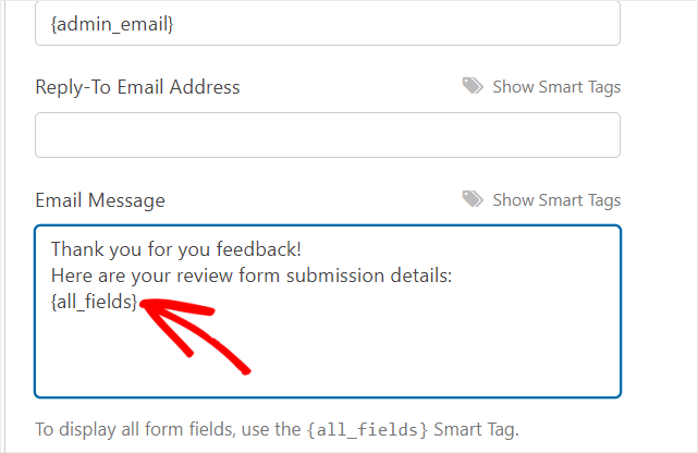 wiadomość z powiadomieniem o formularzu użytkownika - IsItWP - Darmowy wykrywacz motywów WordPress user form notification message