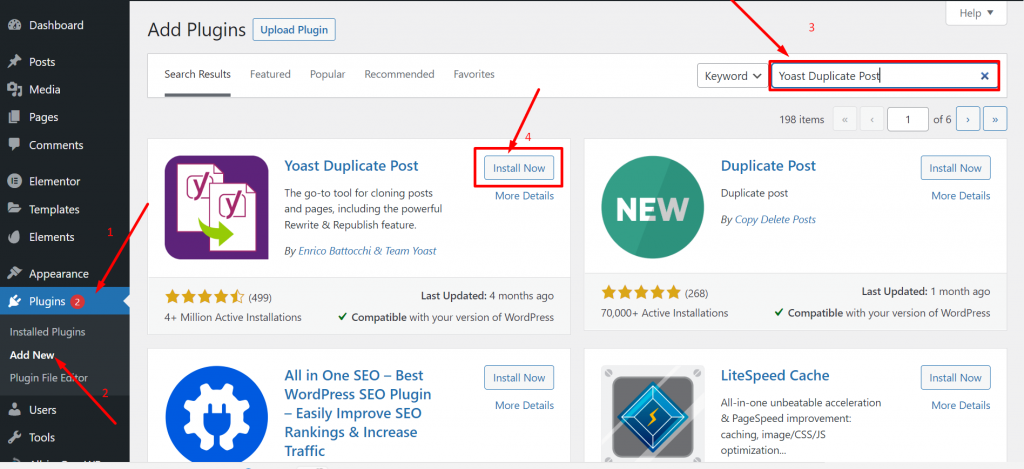 Jak zduplikować stronę w Wordpress? (Krok po kroku) 4 Installing the Yoast Duplicate Post plugin