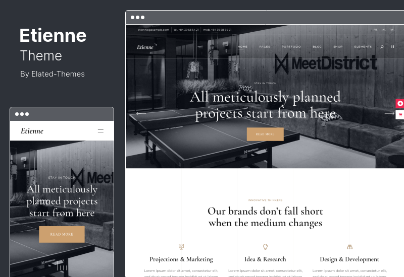 Etienne Theme - Biznesowy motyw WordPress