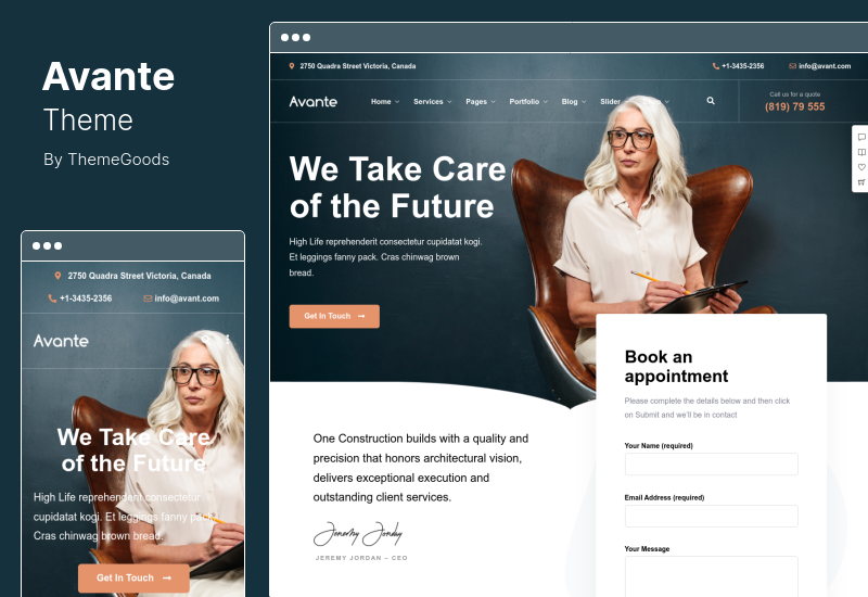 Motyw Avante - Doradztwo biznesowe WordPress