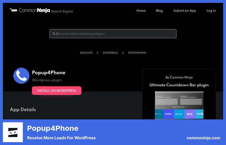 Popup4Phone 插件 - 为 WordPress 获得更多潜在客户