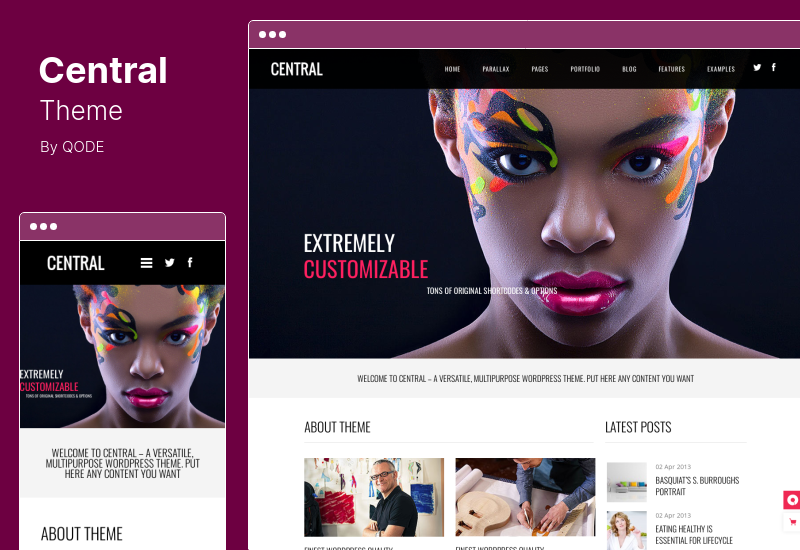 Central Theme — универсальная, многоцелевая тема WordPress