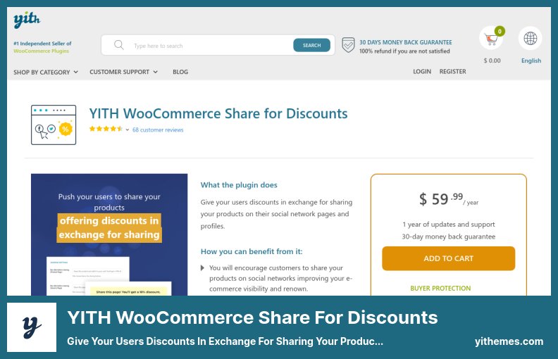 Plugin YITH WooCommerce Share for Discounts - Oferă utilizatorilor reduceri în schimbul partajării produselor tale pe profilurile lor de rețele sociale