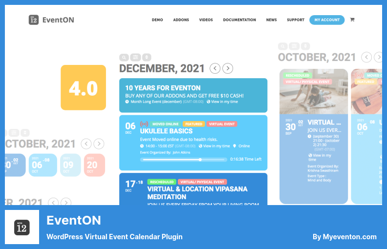 Плагин EventON — плагин виртуального календаря событий WordPress