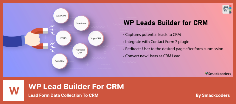 Complemento WP Lead Builder para CRM - Recopilación de datos de formularios de clientes potenciales para CRM