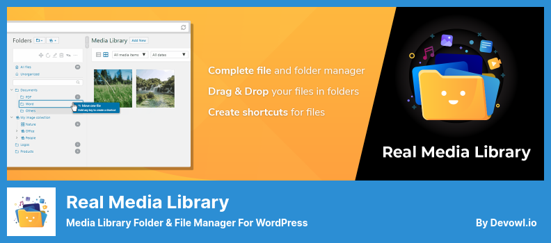Real Media Library Plugin - Administrador de archivos y carpetas de la biblioteca de medios para WordPress
