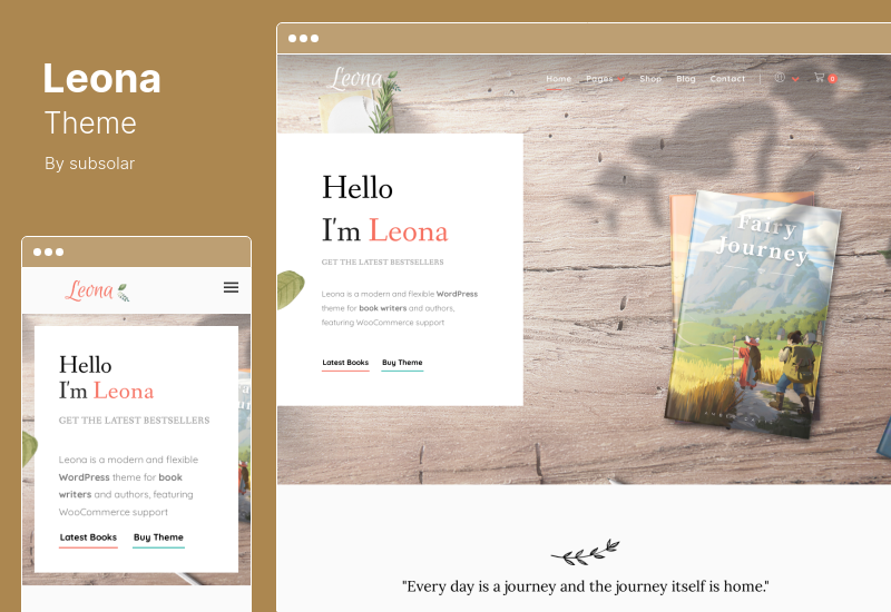 Leona Theme - Tema de WordPress para escritores de libros Autores