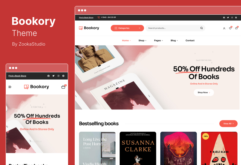 Bookory Theme - Hermoso tema de WordPress para autores