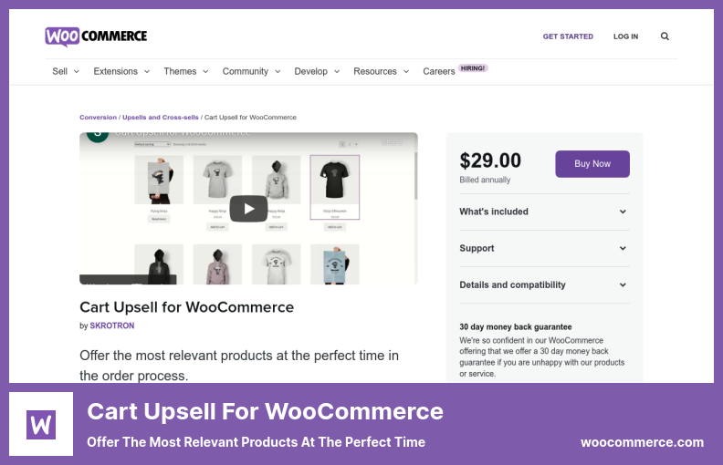 سلة التسوق لبرنامج WooCommerce Plugin - اعرض المنتجات الأكثر صلة في الوقت المناسب
