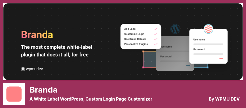 Plugin Branda - un WordPress White Label, personalizzazione della pagina di accesso personalizzata