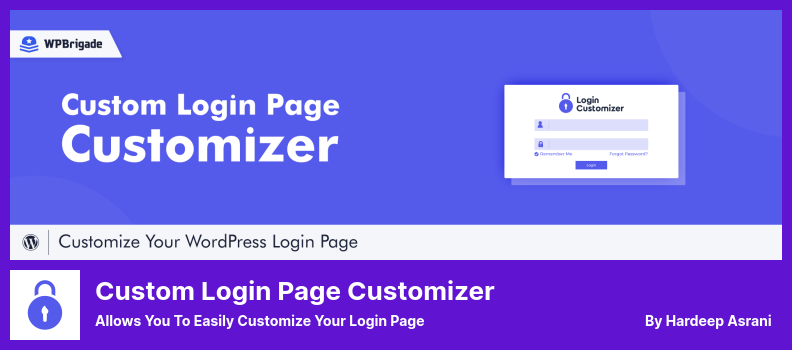 Plugin personalizzato per la personalizzazione della pagina di accesso: consente di personalizzare facilmente la pagina di accesso