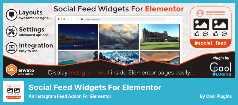 Widget Umpan Sosial Untuk Plugin Elementor - Addon Umpan Instagram untuk Elementor