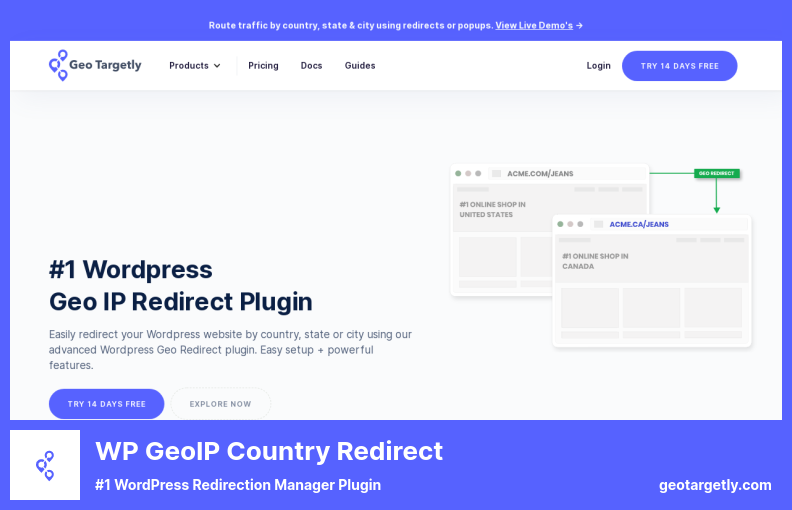 Плагин перенаправления стран WP GeoIP — # 1 плагин управления перенаправлением WordPress