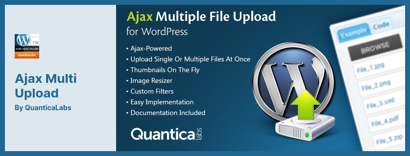 Complemento de carga múltiple Ajax: un complemento de WordPress para cargar archivos basado en Jquery