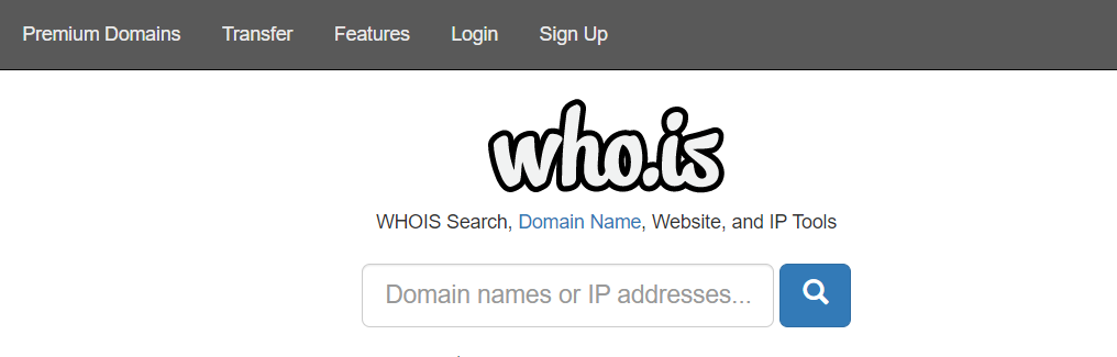 Whoisホームページ