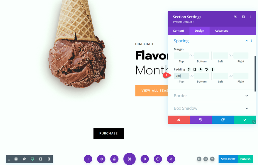 Divi CTA 배경 패턴 마스크 패딩 추가