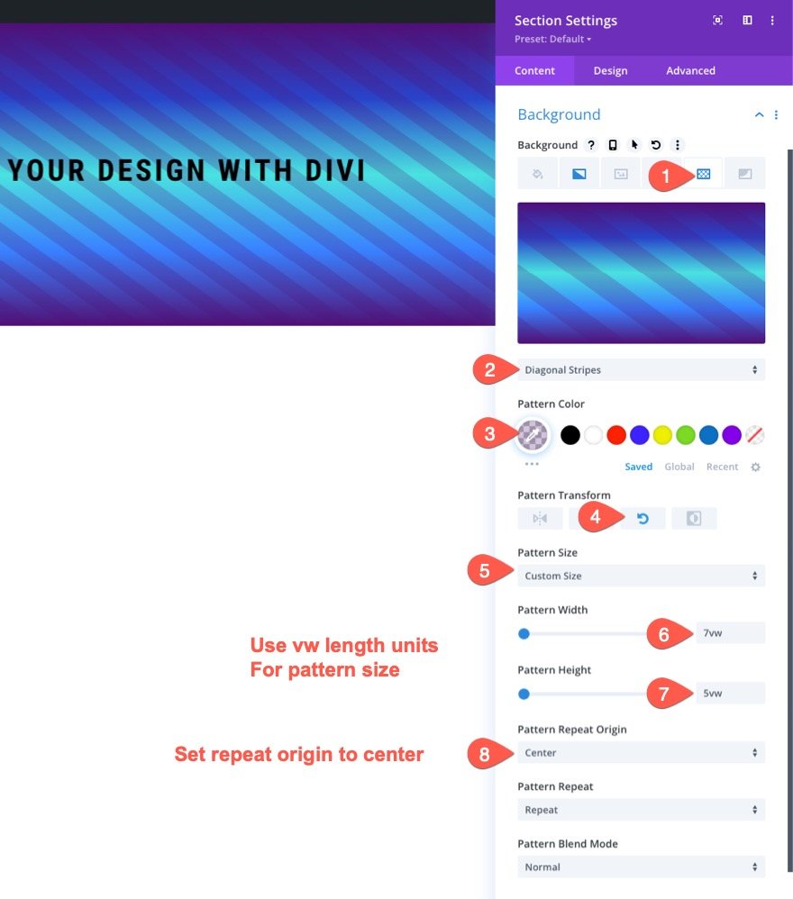 diviでのシームレスな背景デザインの移行