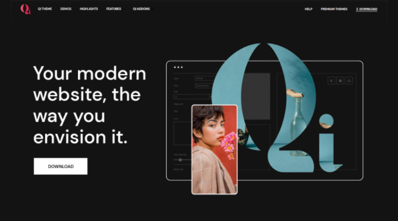 10+ красивых сайтов стоматологов для дизайнерского вдохновения 18 Qi Premium WordPress theme