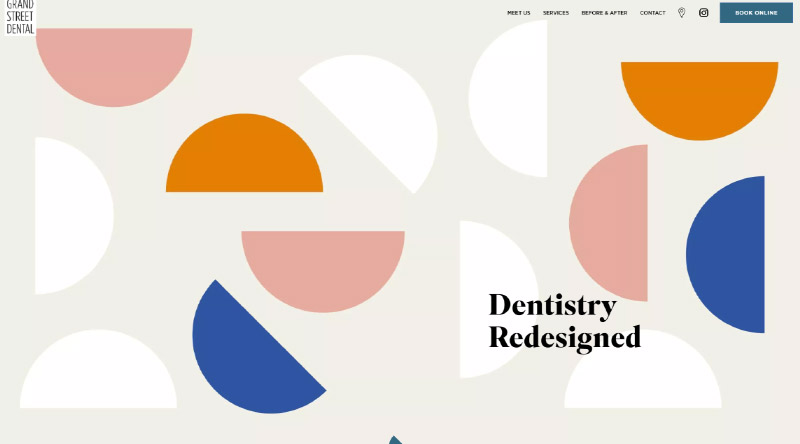 10+ красивых сайтов стоматологов для дизайнерского вдохновения 13 Grand Street Dental