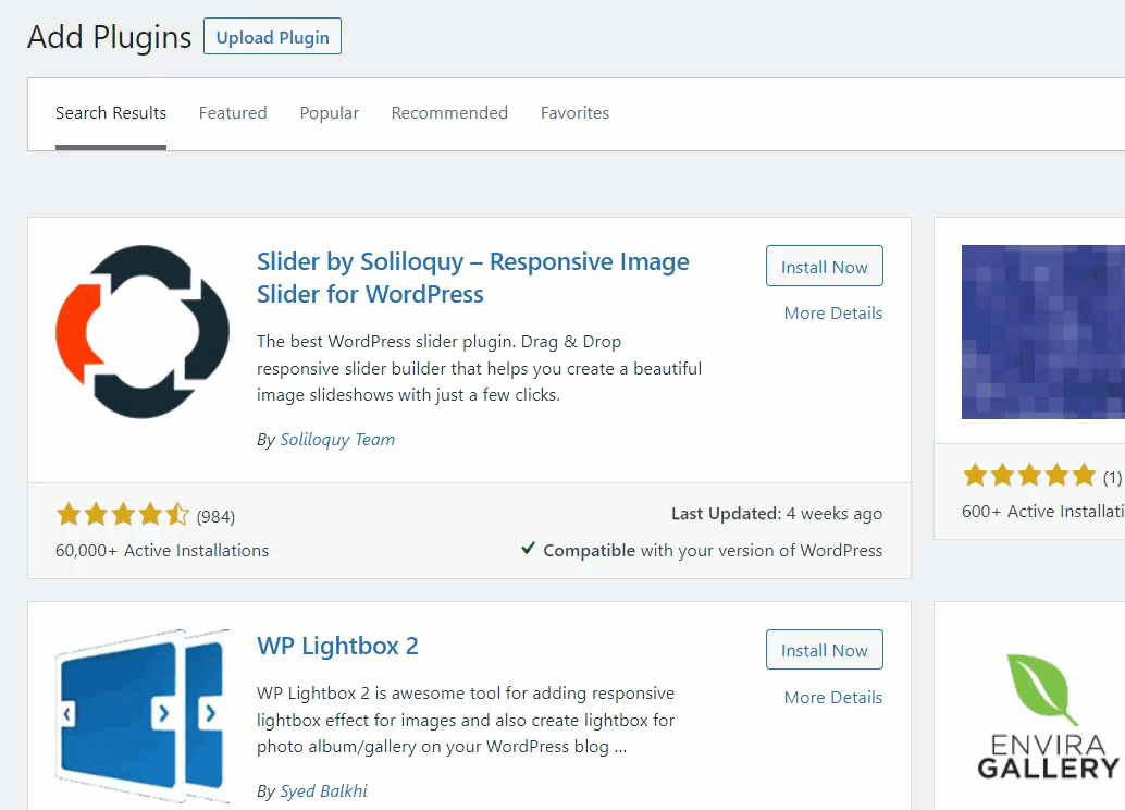 criar slider no wordpress - instalar soliloquy
