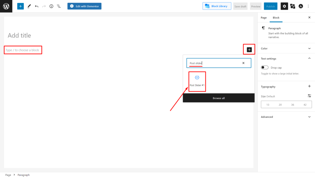 PostXプラグイン4を使用して注目のスライダーを追加する方法 Adding Slider Blocks