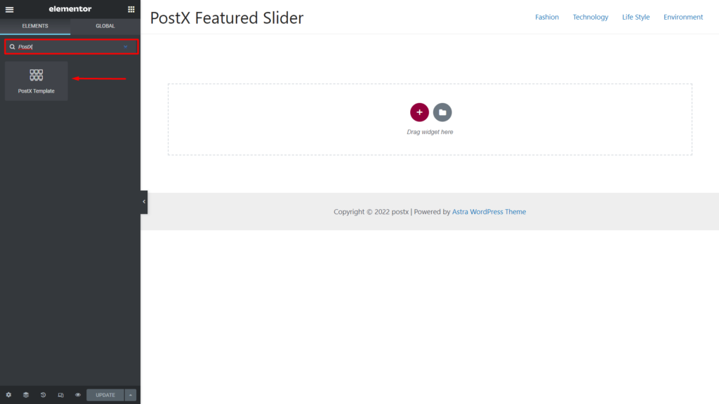 PostXプラグイン12を使用して注目のスライダーを追加する方法 Featured Slider With Elementor
