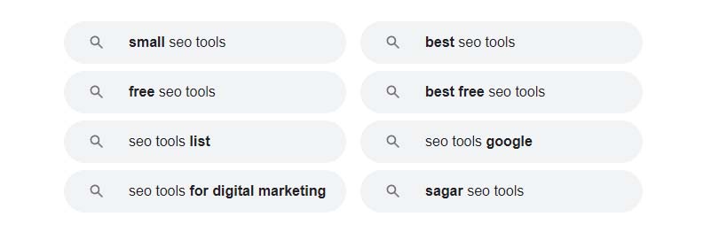 Ricerche correlate a Google