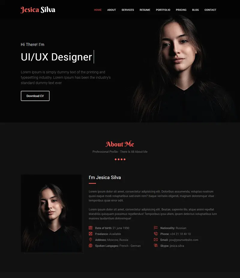 Adzilen gratuit Bootstrap Profil Tem
