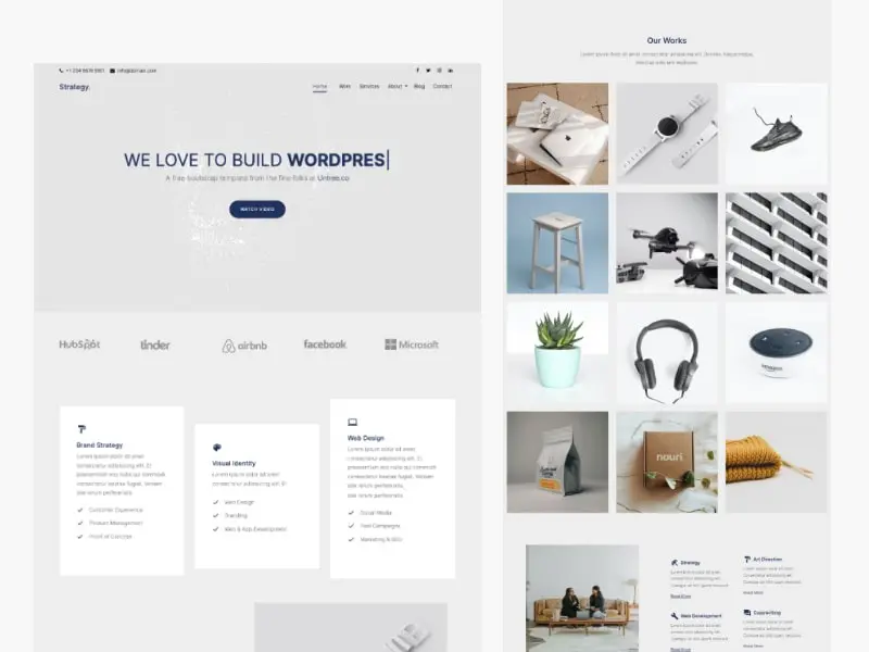 Șablon de profil Bootstrap gratuit pentru strategie