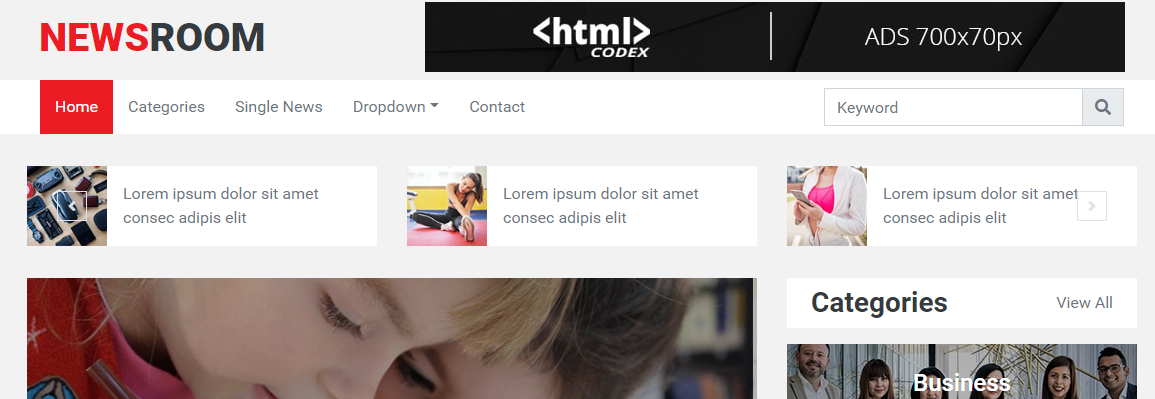 Szablon wiadomości Bootstrap