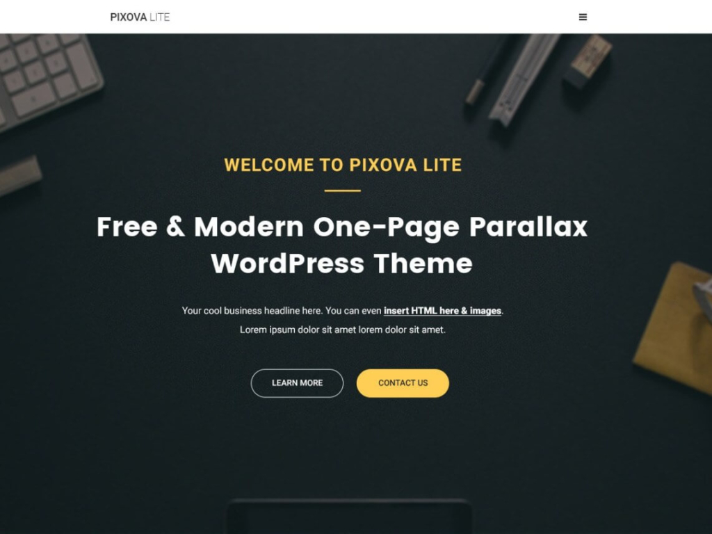 Pixova Lite Bootstrap-WordPress-Thema