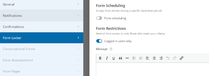 只允許登錄用戶 Only allow logged in users