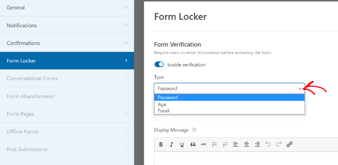 根據驗證限製表單條目 Limit form entries based on verification