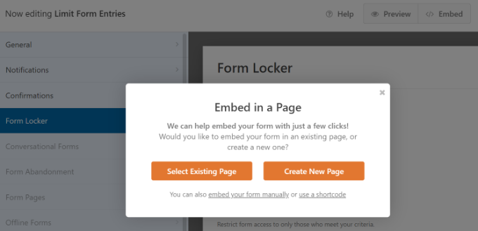 將您的表單嵌入 WordPress Embed your form in WordPress