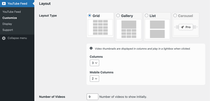 ฟีดสำหรับ YouTube โดย Smash Balloon Plugin The Feeds for YouTube by Smash Balloon Plugin