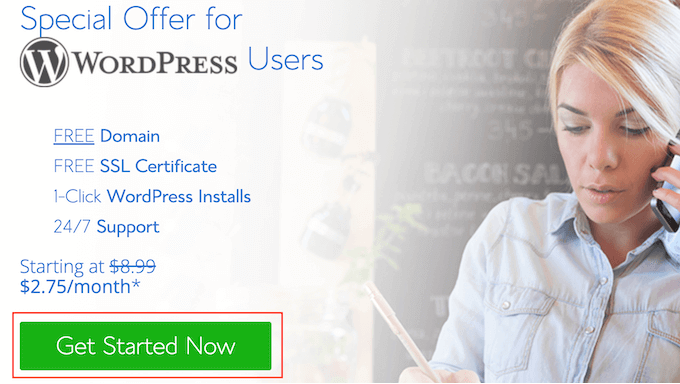 แผนเว็บโฮสติ้ง Bluehost The Bluehost web hosting plan